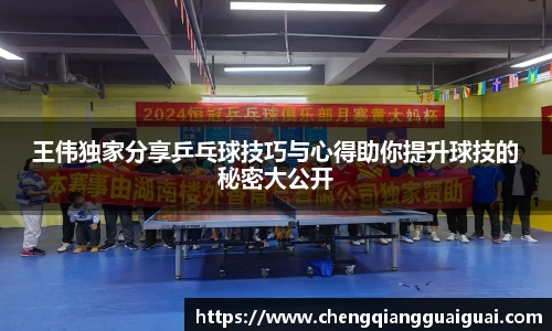 王伟独家分享乒乓球技巧与心得助你提升球技的秘密大公开