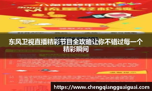 东风卫视直播精彩节目全攻略让你不错过每一个精彩瞬间