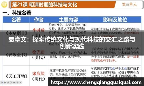 袁堂文：探索传统文化与现代科技的交汇之路与创新实践